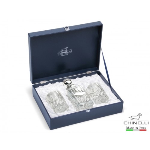 Set cristal 2 pahare si carafa whisky