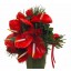 buchete flori cu anthurium rosu si trandafiri rosii