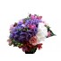 buchet flori din hortensie, trandafiri, frezii si alstroemeria