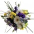 buchet din lisianthus, frezii si gerbera albe